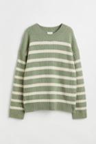 H & M - H & M+ Rib-knit Sweater - Green