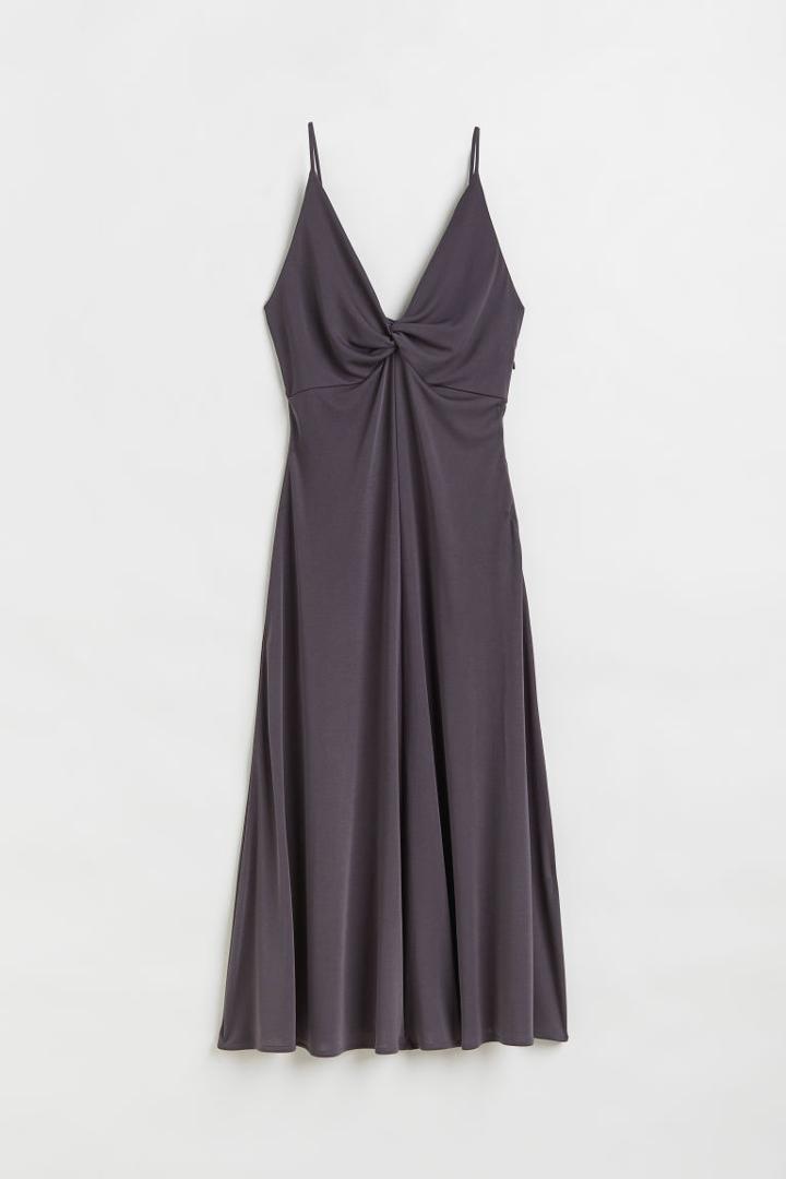 H & M - V-neck Dress - Gray