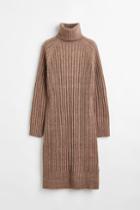 H & M - Turtleneck Dress - Brown