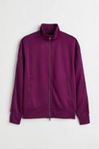 H & M - Relaxed Fit Fast-drying Track Jacket - Purple