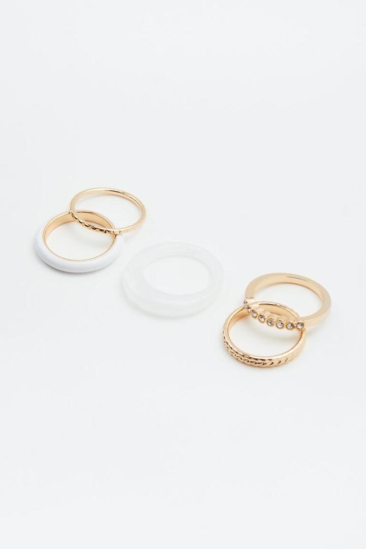 H & M - 5-pack Rings - White