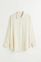 H & M - H & M+ Shirt With A Sheen - White