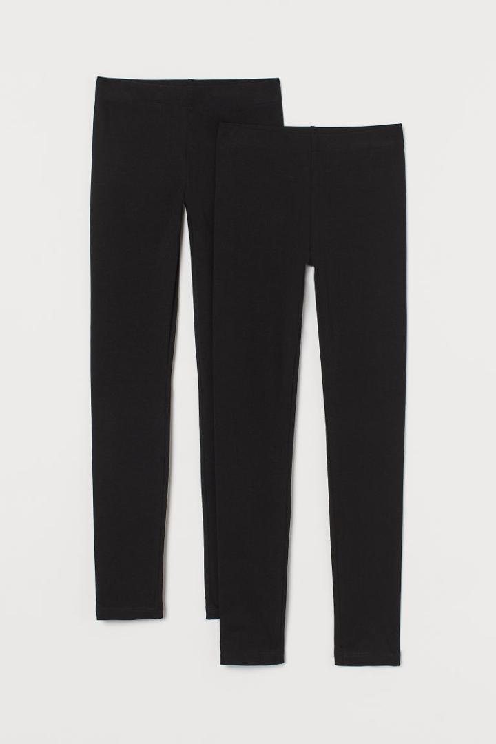 H & M - 2-pack Leggings - Black