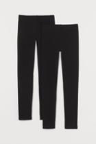 H & M - 2-pack Leggings - Black