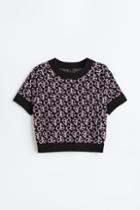 H & M - Knit Crop Top - Black