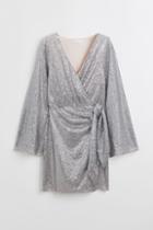 H & M - Sequined Dress - Gray
