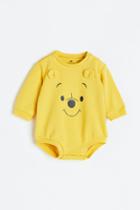 H & M - Sweatshirt Romper Suit - Yellow