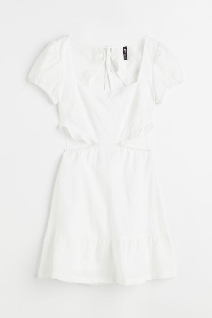 H & M - Open-backed Dress - White