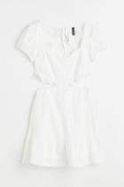 H & M - Open-backed Dress - White