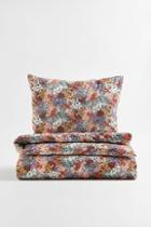 H & M - Floral-print Twin Duvet Cover Set - Black