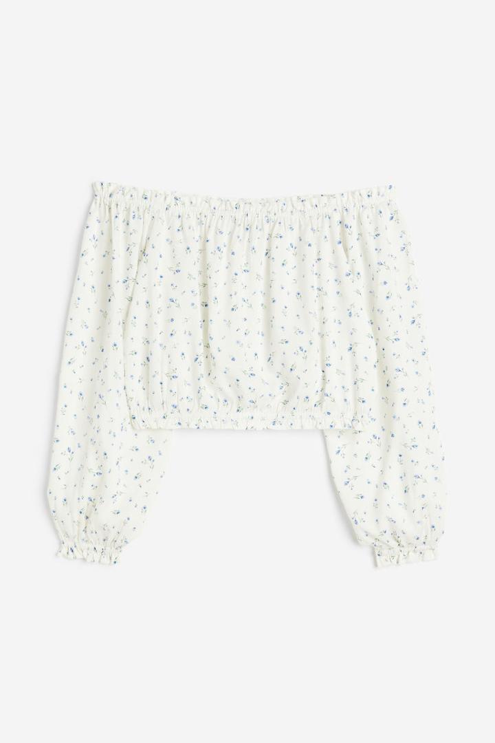 H & M - Off-the-shoulder Blouse - White
