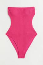 H & M - Bandeau Swimsuit - Pink