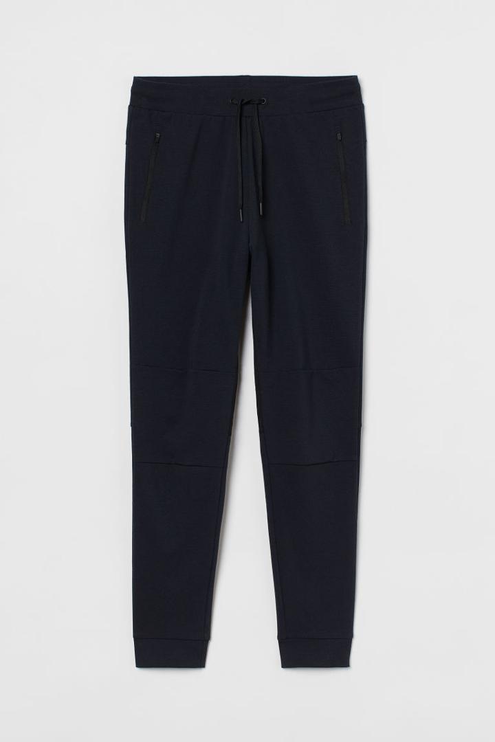 H & M - Slim Fit Sports Joggers - Blue