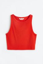 H & M - Cropped Tank Top - Red