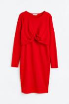 H & M - Mama Knot-detail Nursing Dress - Red