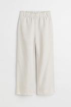 H & M - Wide-leg Linen-blend Pants - Beige