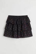 H & M - Tiered Mini Skirt - Black