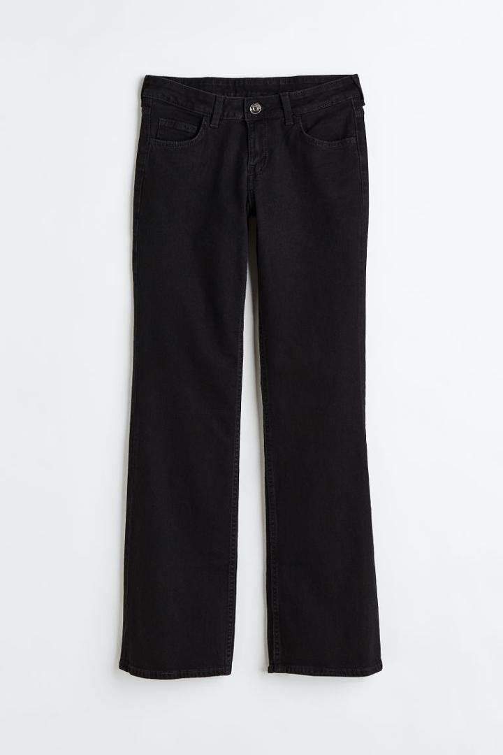 H & M - Flare Low Jeans - Black