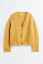 H & M - Oversized Mohair-blend Cardigan - Yellow