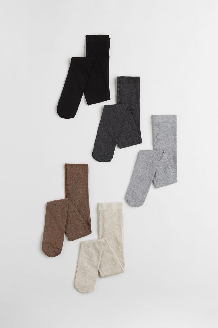 H & M - 5-pack Tights - Beige