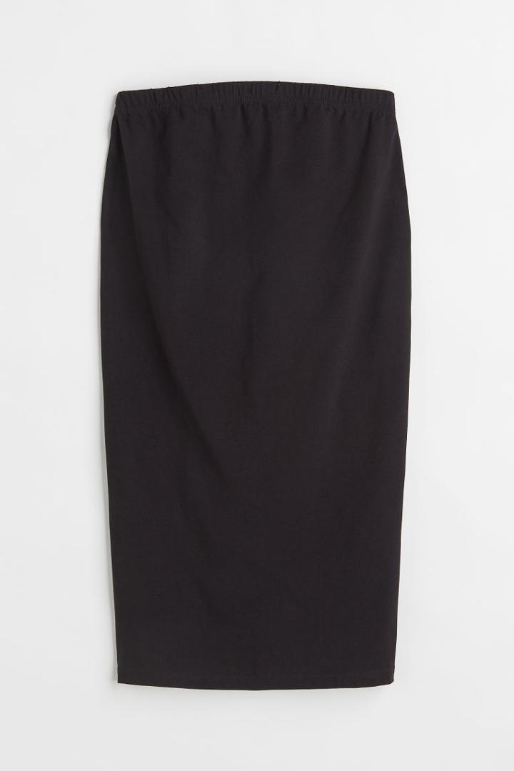 H & M - Mama Cotton Jersey Skirt - Black