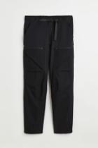 H & M - Regular Fit Water-repellent Shell Pants - Black