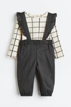 H & M - 2-piece Overall Set - Gray