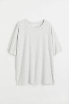 H & M - Ribbed T-shirt - Gray