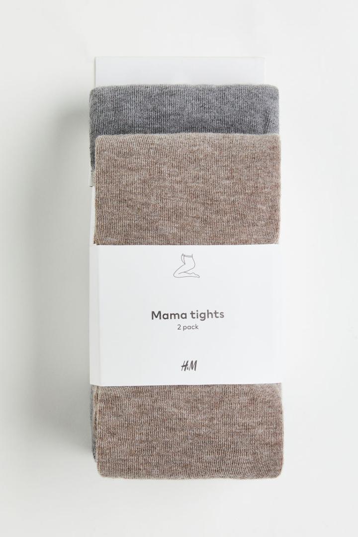 H & M - Mama 2-pack Tights - Brown