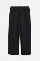 H & M - Baggy Fit Chinos - Black