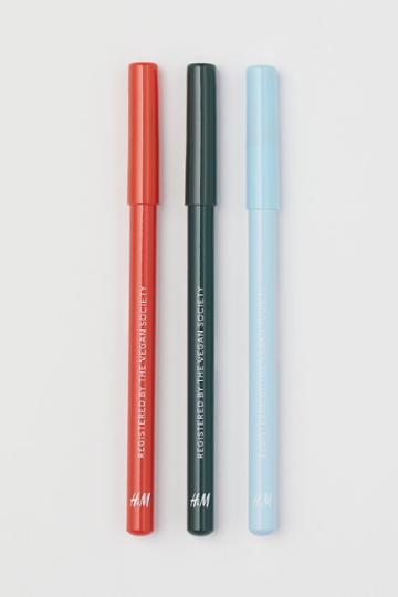 H & M - 3-pack Vegan Eyeliner Pencils - Blue