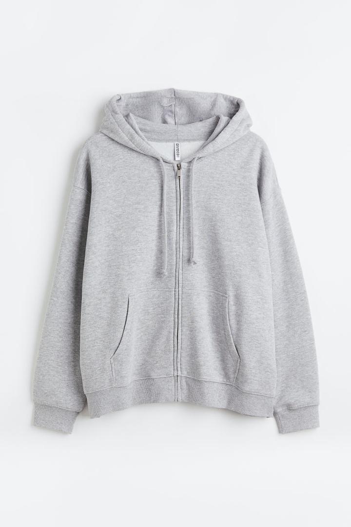 H & M - H & M+ Hooded Sweatshirt Jacket - Gray