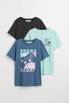 H & M - 3-pack Cotton Jersey T-shirts - Blue