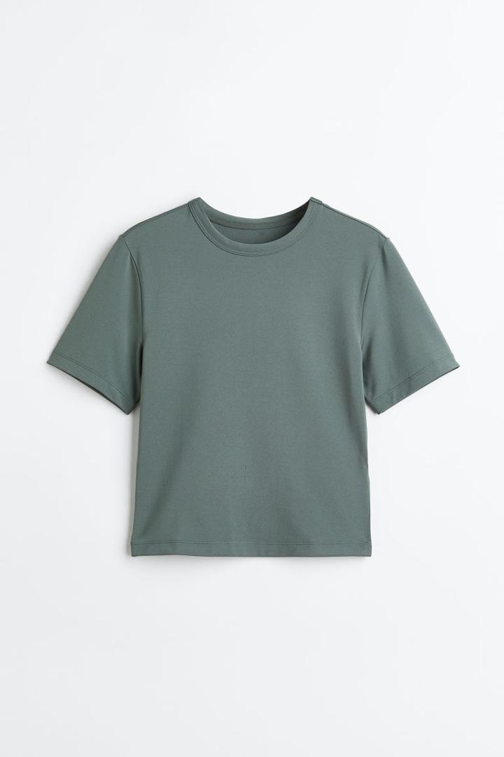 H & M - Drymove&trade; Sports Crop Top - Green