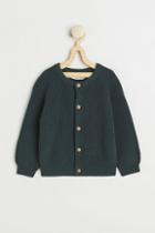 H & M - Knit Cotton Cardigan - Turquoise