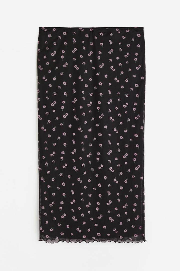 H & M - H & M+ Mesh Pencil Skirt - Black