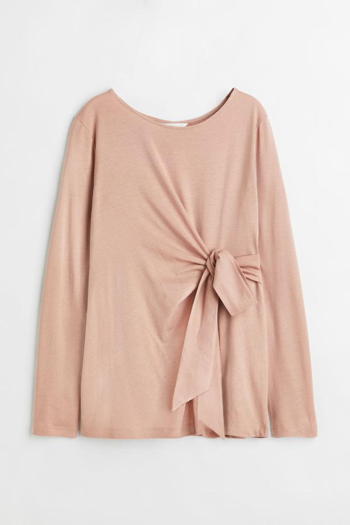 H & M - Mama Modal-blend Top - Beige
