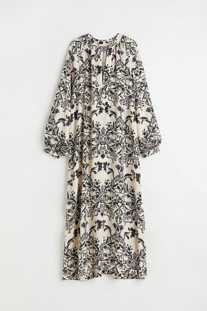 H & M - Wide-cut Dress - Beige