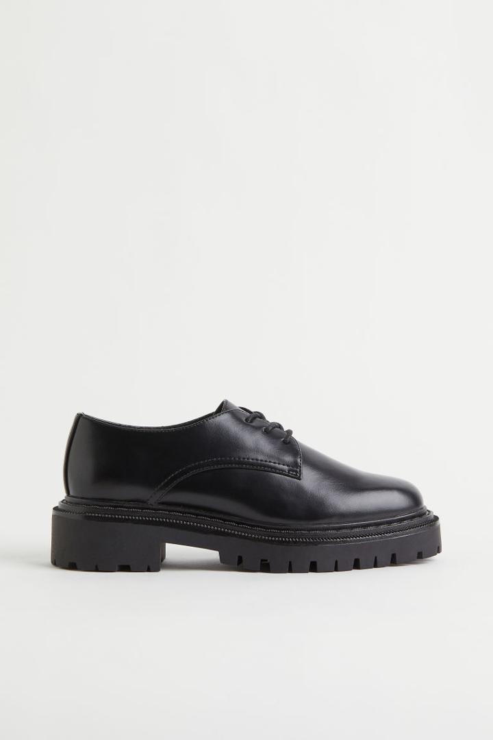 H & M - Chunky Derby Shoes - Black
