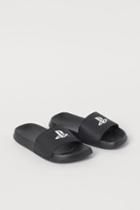 H & M - Printed Pool Shoes - Black
