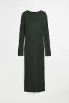 H & M - Mama Rib-knit Dress - Green