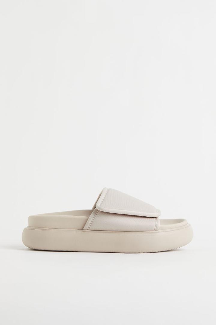H & M - Chunky Slides - Brown