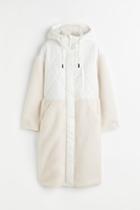 H & M - Hooded Coat - White