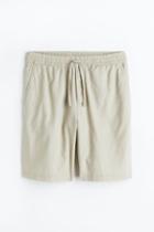 H & M - Loose Fit Linen-blend Shorts - Beige