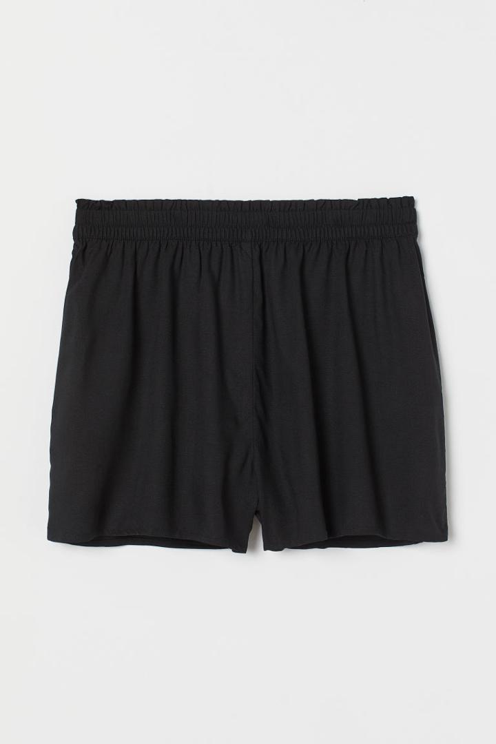 H & M - Wide-cut Shorts - Black