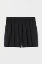 H & M - Wide-cut Shorts - Black