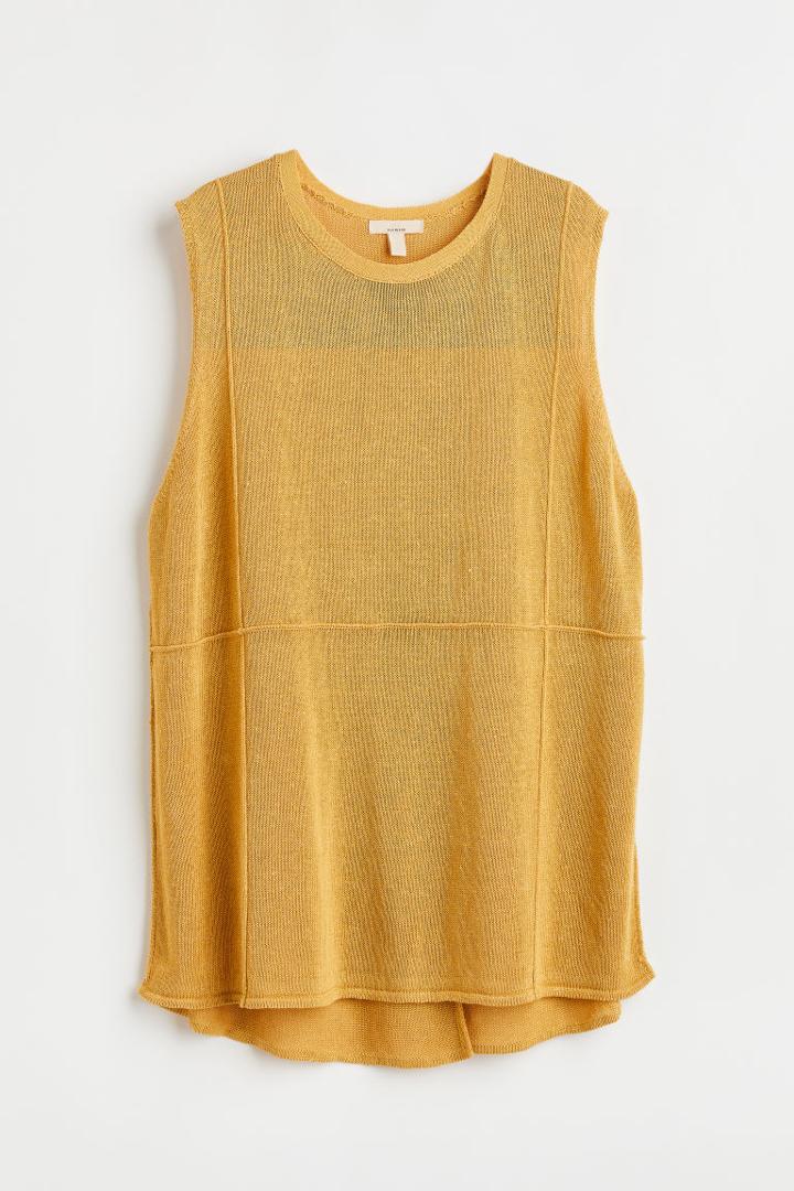 H & M - Viscose-blend Top - Yellow