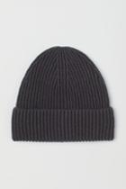 H & M - Rib-knit Hat - Gray