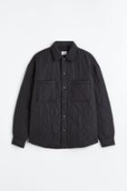 H & M - Relaxed Fit Quilted Jacket - Black