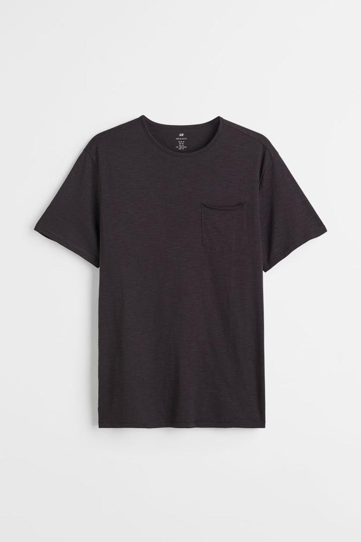 H & M - Regular Fit T-shirt - Black